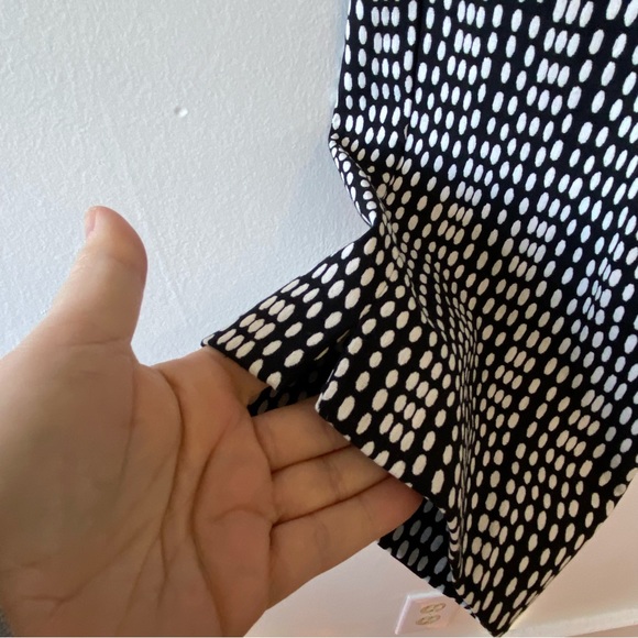 Joseph Ribkoff straight leg pull on pants black with white dots - Picture 6 of 13
